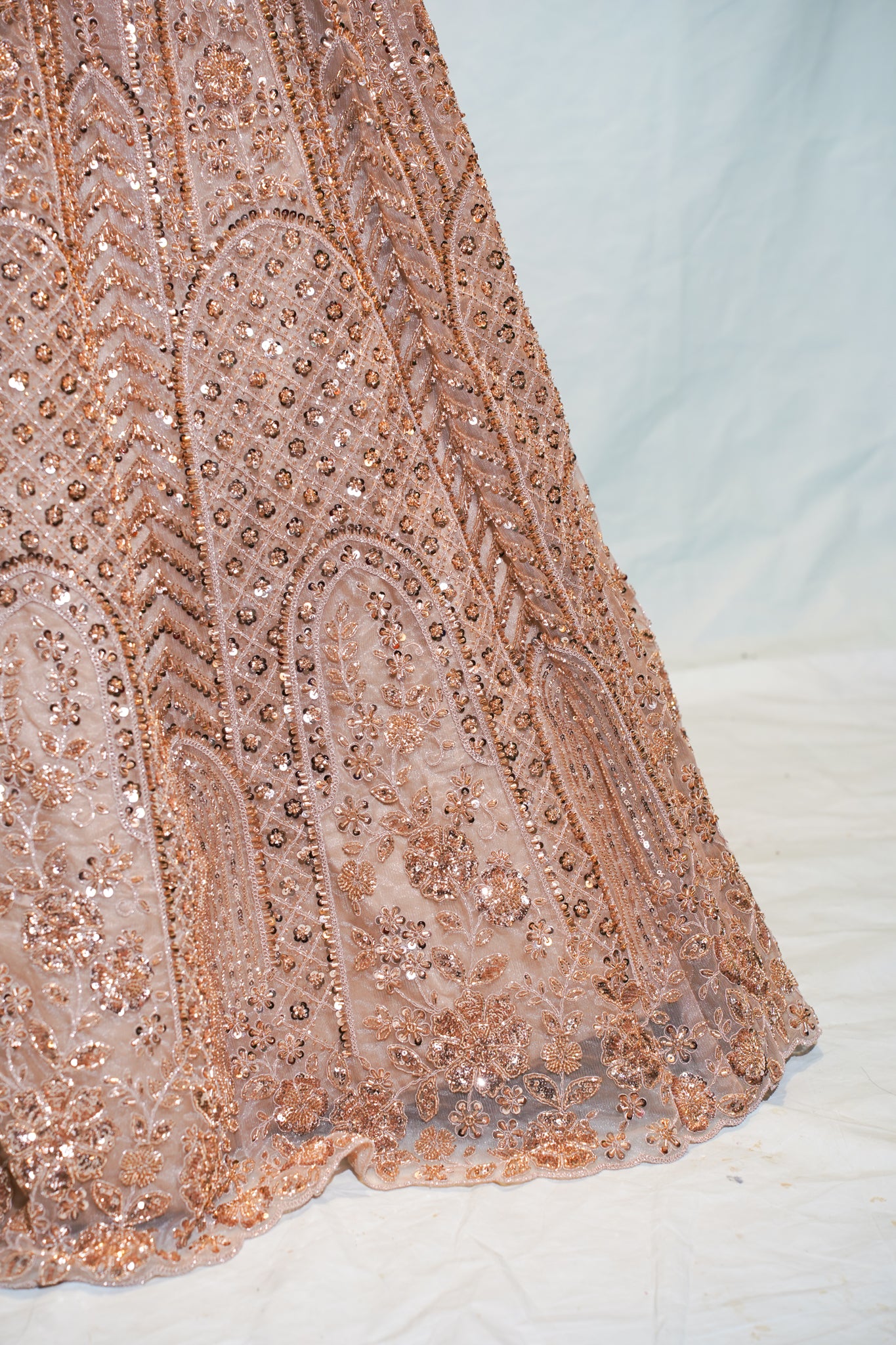 "Mansi 055" Banarasi Fancy Net Zardozi Work Lehenga