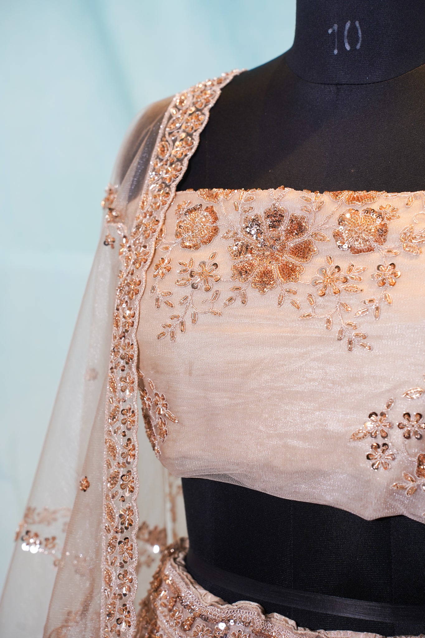 "Mansi 055" Banarasi Fancy Net Zardozi Work Lehenga