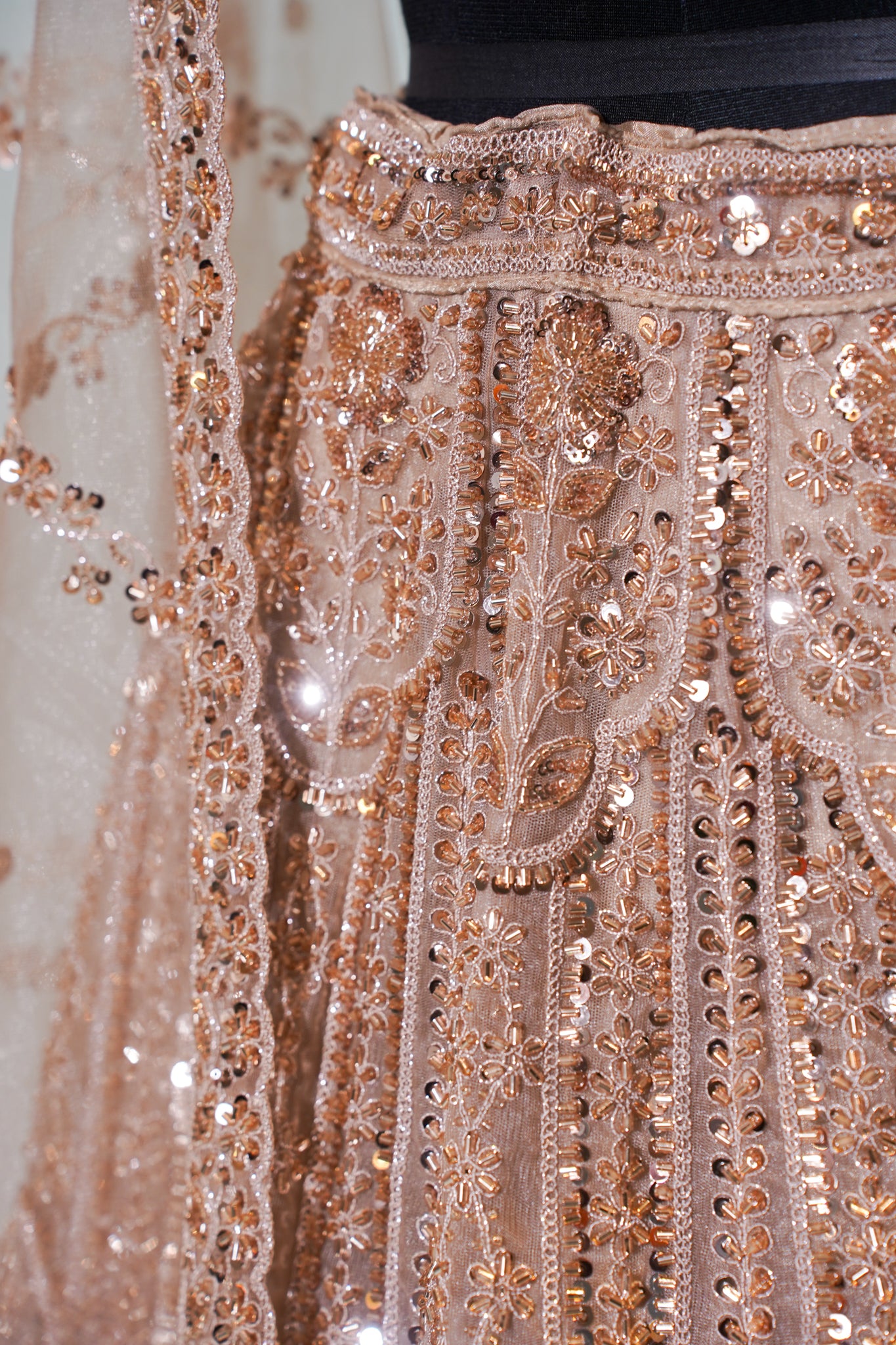 "Mansi 055" Banarasi Fancy Net Zardozi Work Lehenga