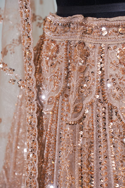 "Mansi 055" Banarasi Fancy Net Zardozi Work Lehenga