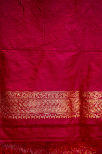 Nita Ambani signature Pink Pure Silk Jangla Saree