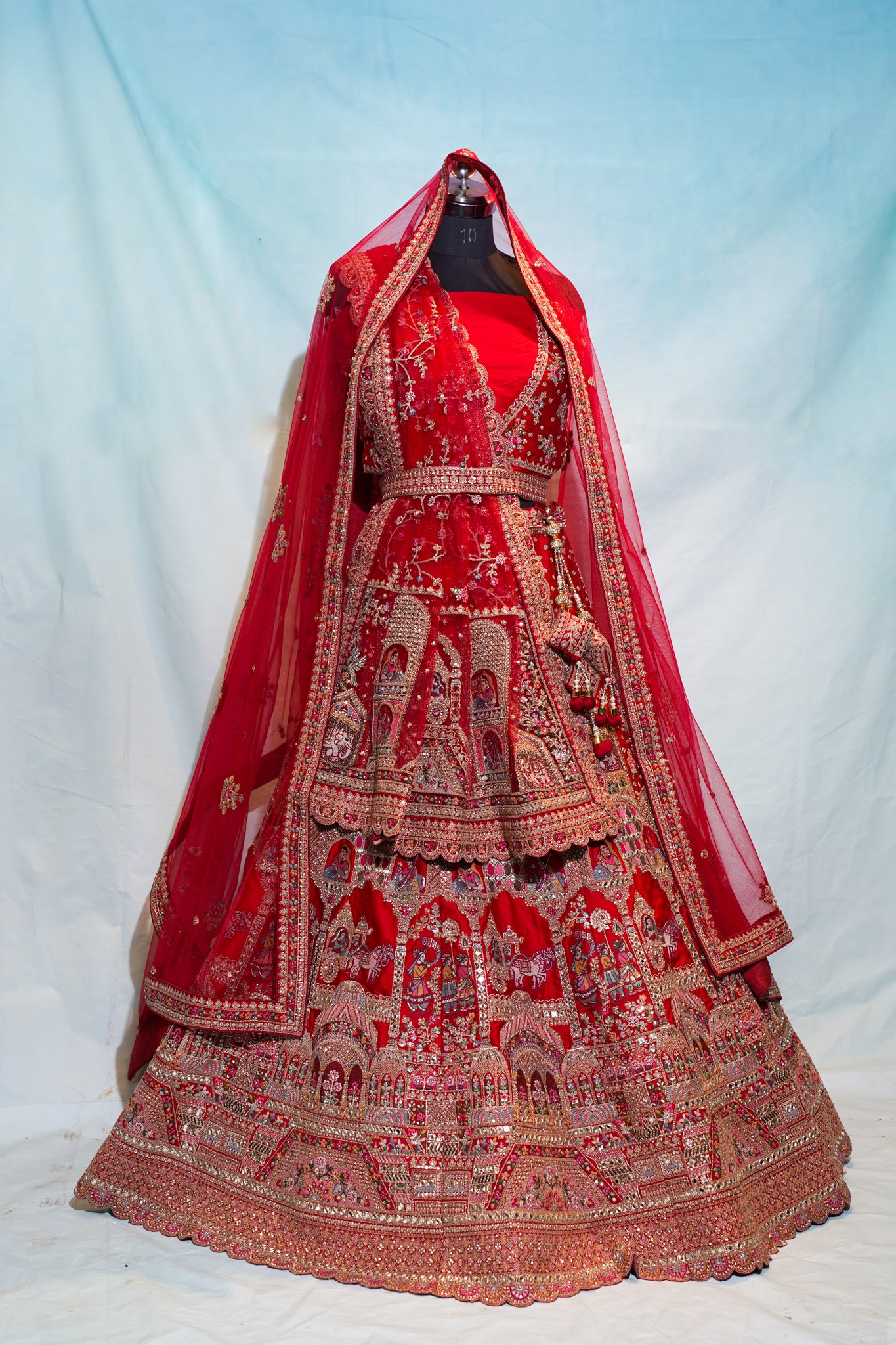 "Mansi 069" Banarasi Sequence AD Work Silk Lehenga