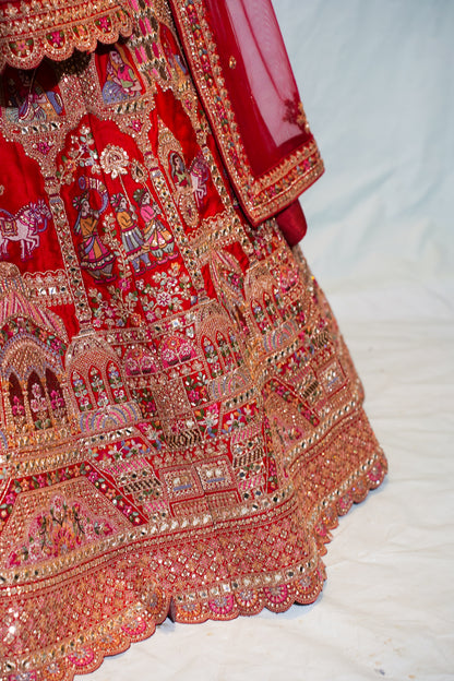 "Mansi 069" Banarasi Sequence AD Work Silk Lehenga