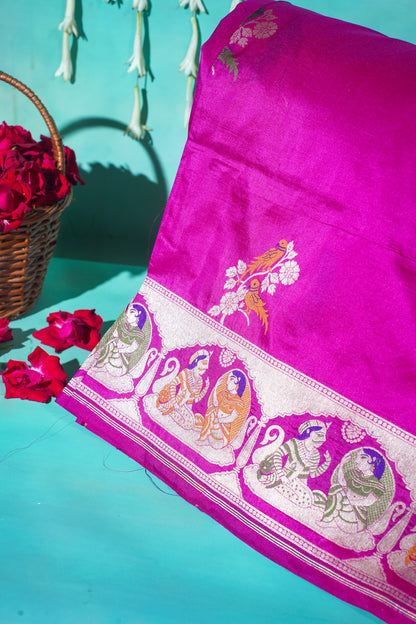 "VIRASAT 170" Pure Banarasi Silk Handloom Saree With Kadwa Booti