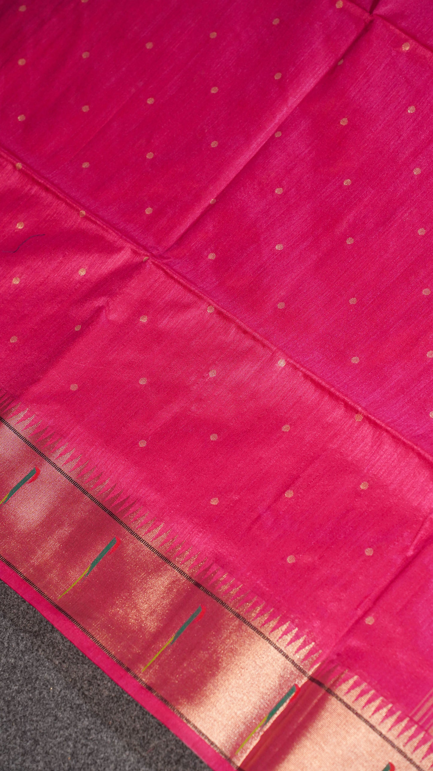 "UTSAV BANARAS 104" Banarasi Crimson Red Peacock Pethani Silk Saree