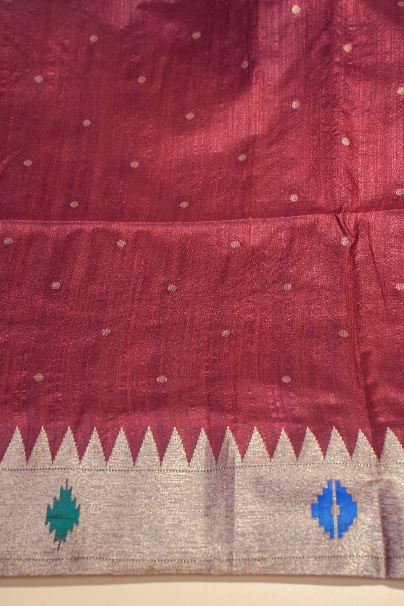 "UTSAV BANARAS 165" Banarasi Maroon Peacock Paithani Saree