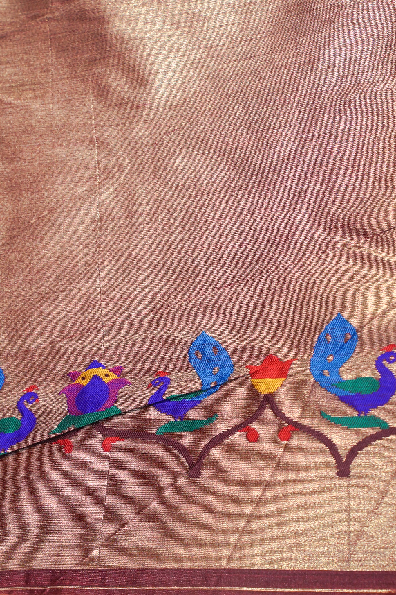 "UTSAV BANARAS 165" Banarasi Maroon Peacock Paithani Saree