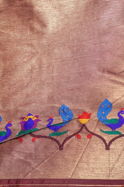 "UTSAV BANARAS 165" Banarasi Maroon Peacock Paithani Saree