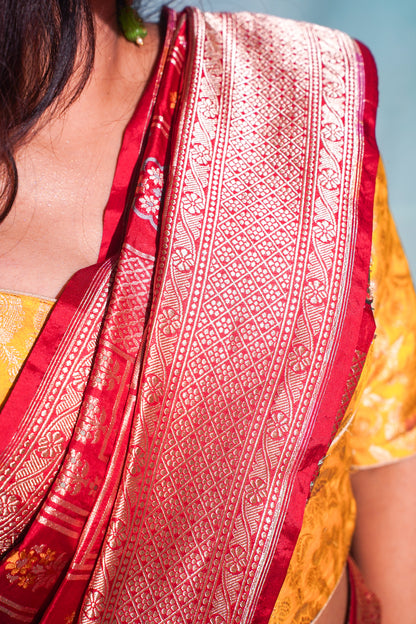 "Virasat 270" Banarasi Meenakari Uppada Silk Saree