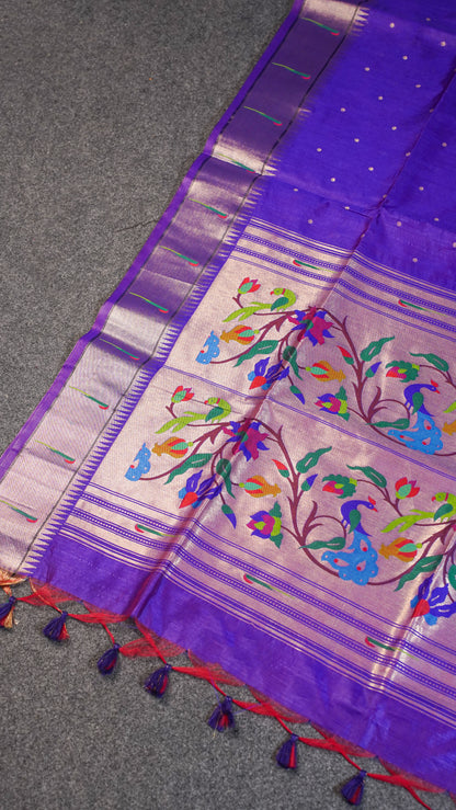 "UTSAV BANARAS 101" Banarasi Peacock Pethani Silk Saree