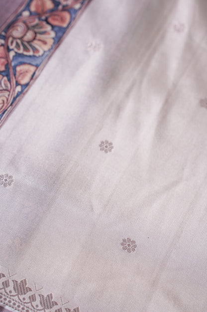 "UTSAV BANARAS 243" Banarasi Artistic Kalamkari Soft Silk Saree With Mythical Bird Motifs
