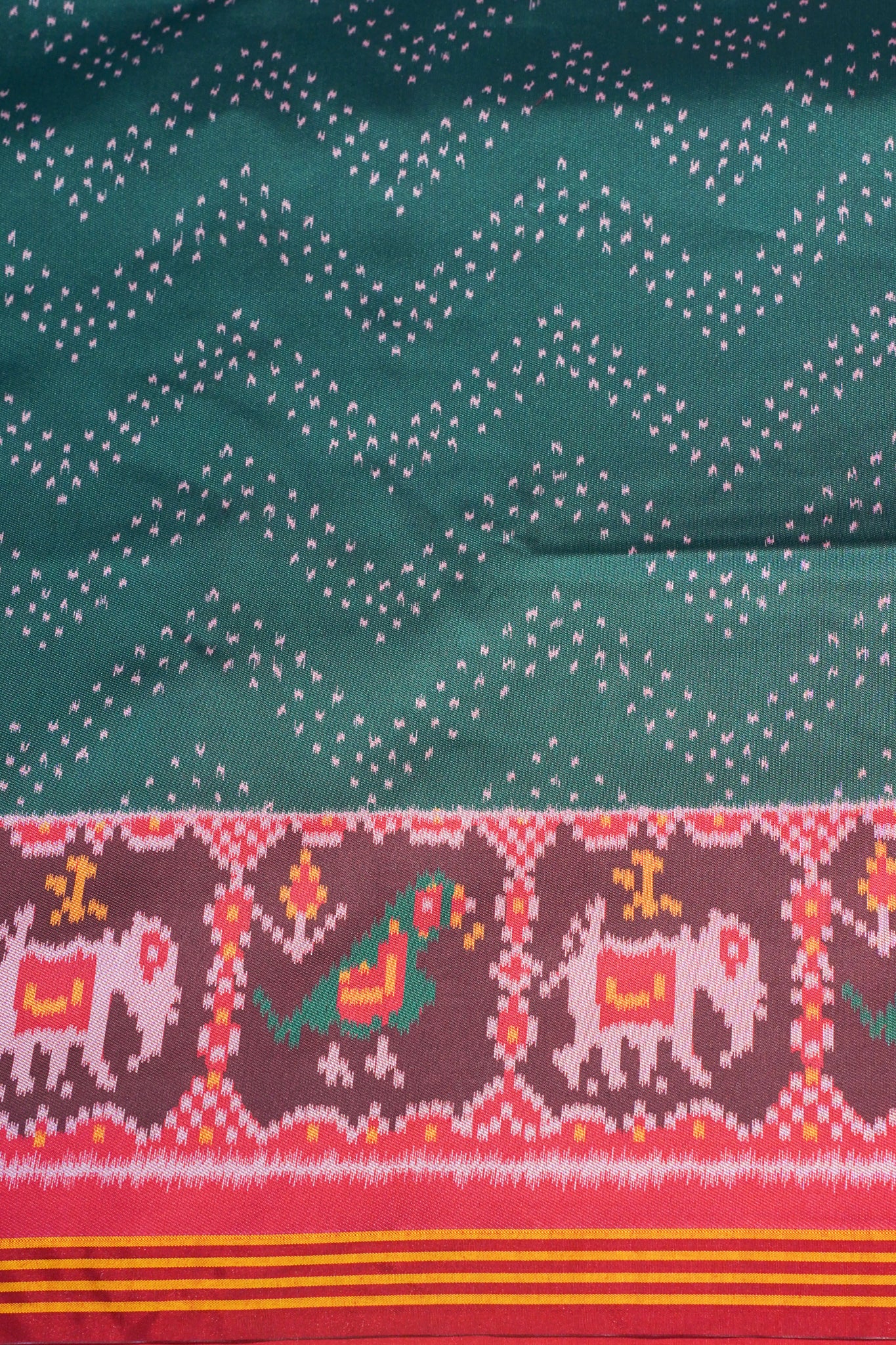 "UTSAV BANARAS 173" Banarasi Rich Green Patola Silk Saree
