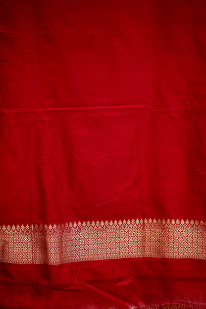 Red pure banarasi silk saree