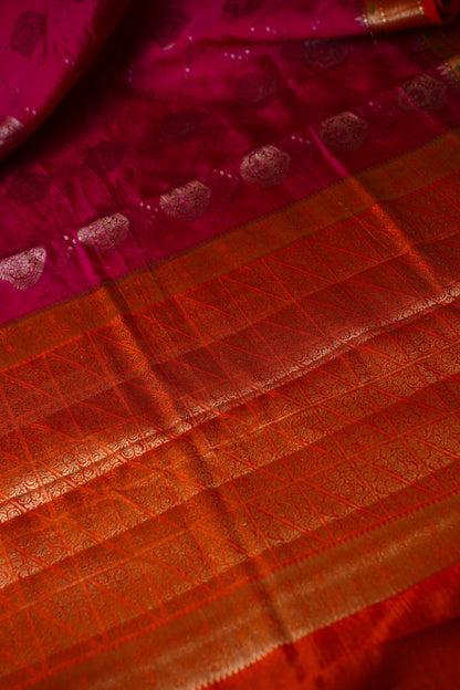 Magenta Banarasi Dupion Silk Saree