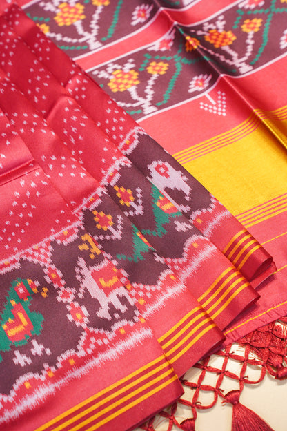 "UTSAV BANARAS 174" Banarasi Vibrant Red Patola Silk Saree