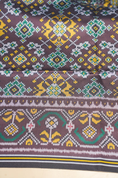 "UTSAV BANARAS 175" Banarasi Elegant Brown Ikat Silk Saree