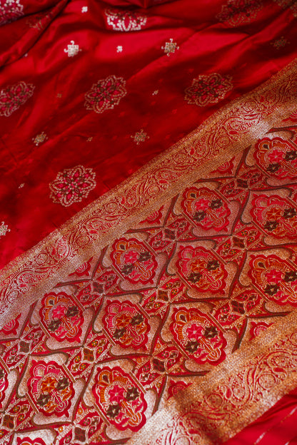 Red Banarasi Silk Saree