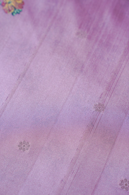 "UTSAV BANARAS 241" Banarasi Vintage Floral Block Print Soft Silk Saree