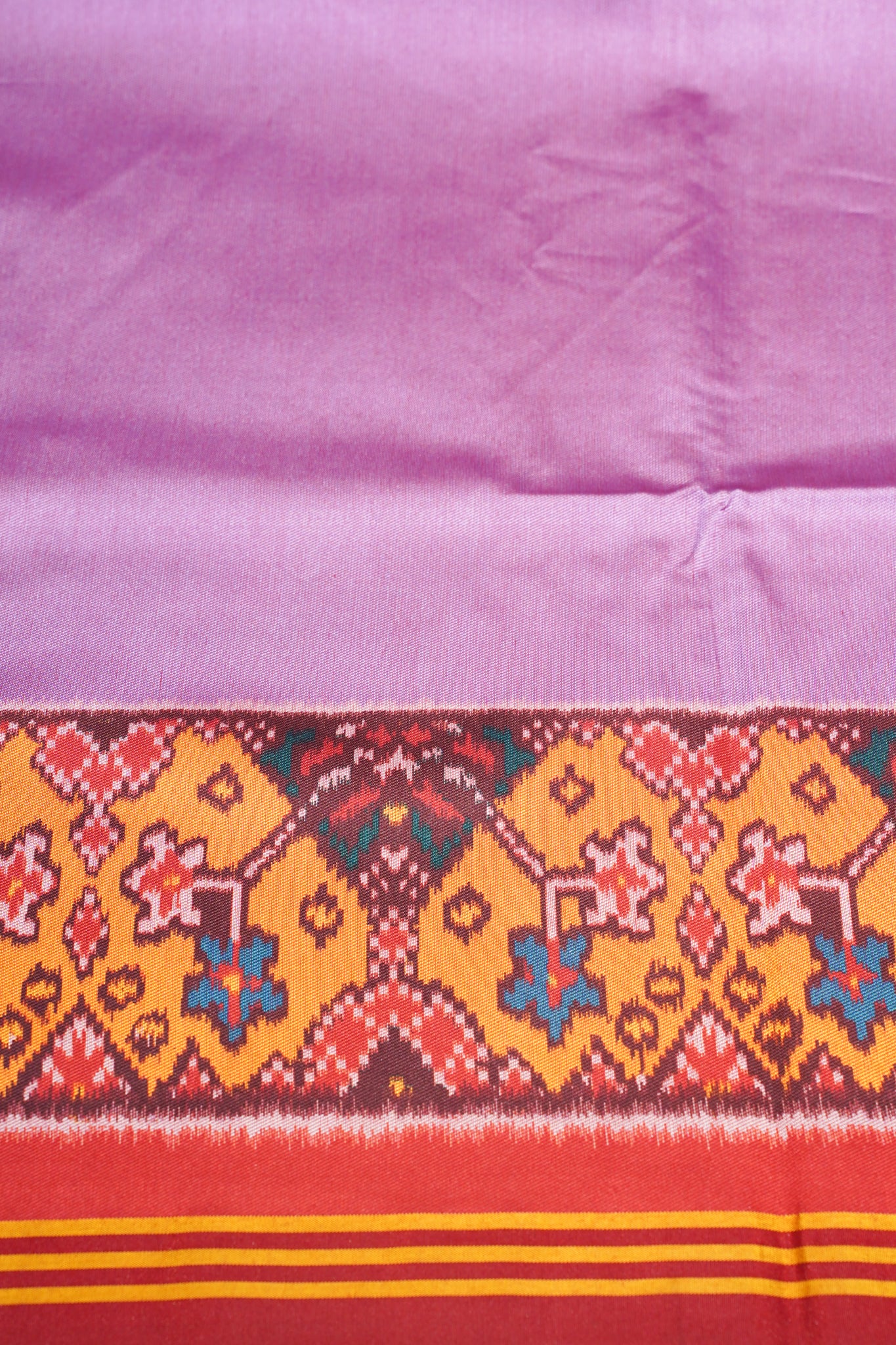 "UTSAV BANARAS 183" Banarasi Elegant Purple Silk Saree With Traditional Ikat Inspired Border