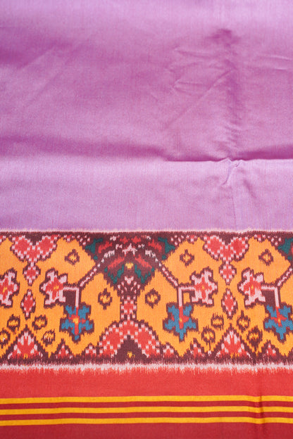 "UTSAV BANARAS 183" Banarasi Elegant Purple Silk Saree With Traditional Ikat Inspired Border