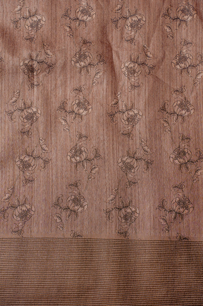 "UTSAV BANARAS 281" Banarasi Earthy Beige Aari Pita Work Matka Silk Saree