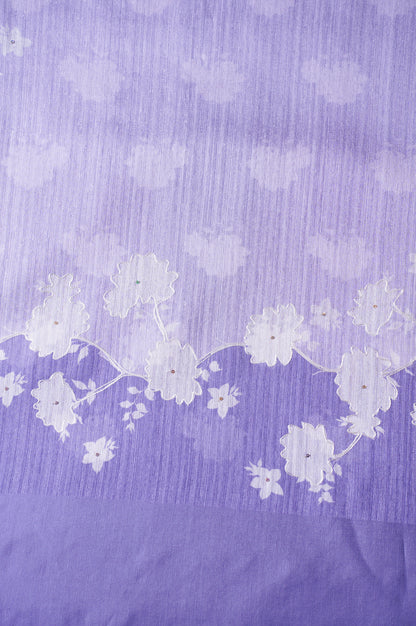 "UTSAV BANARAS 278" Banarasi Elegant Lavender Aari Work Matka Silk Saree