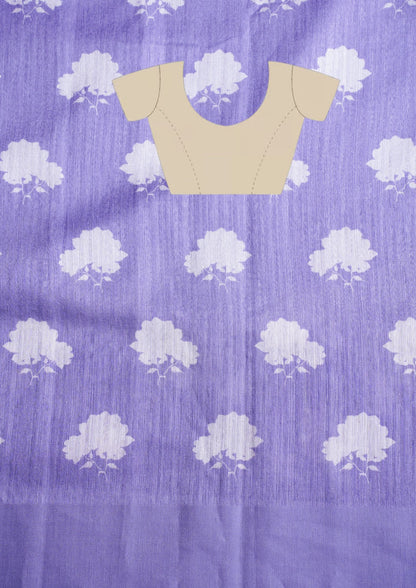 "UTSAV BANARAS 278" Banarasi Elegant Lavender Aari Work Matka Silk Saree