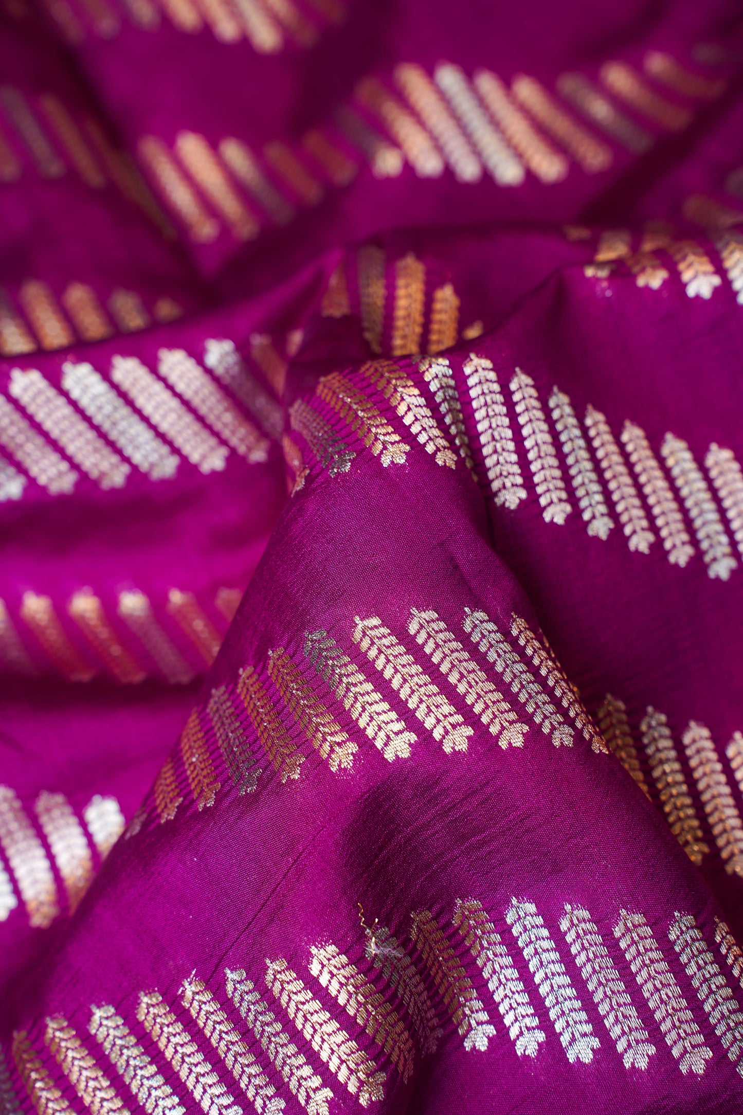 Dark Purple Pure Banarasi Dodama Silk Saree