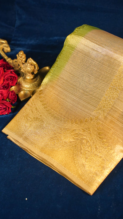 "UTSAV BANARAS 150" Banarasi Radiant Golden Kanjivaram Tissue Silk Sare