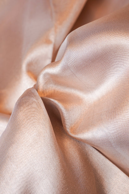 Light Peach Pure Tissue Silk Banarasi Handloom Saree