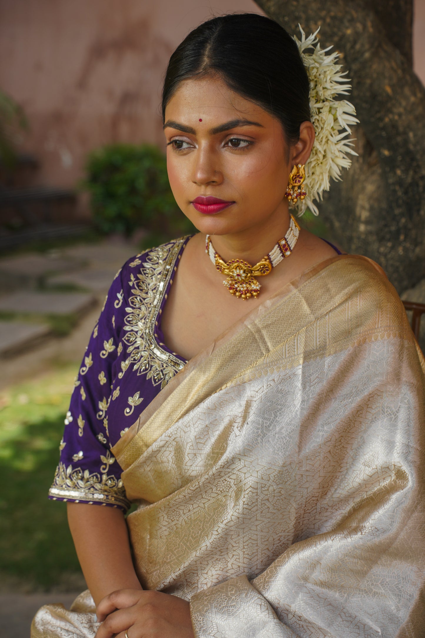 Golden Pure Tissue Silk Banarasi Saree