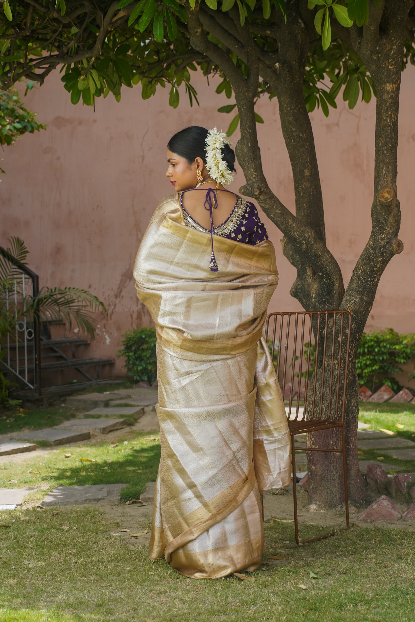 Golden Pure Tissue Silk Banarasi Saree