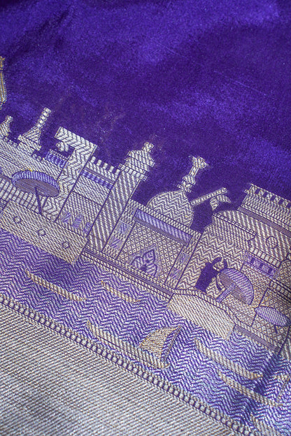 Sita Pink Kashi Ghat Pattern Banarasi Silk Saree