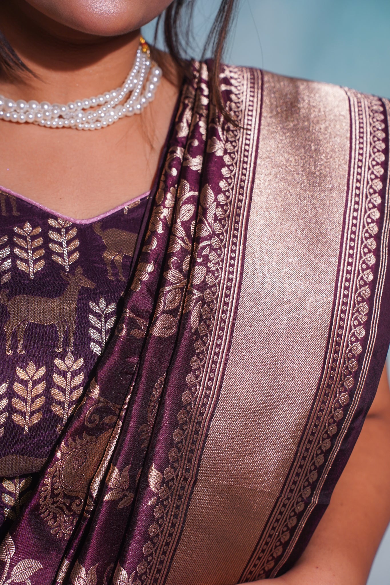 "VIRASAT 258" Banarasi Upadda Silk Real Zari Brocade Elephant Motif Saree