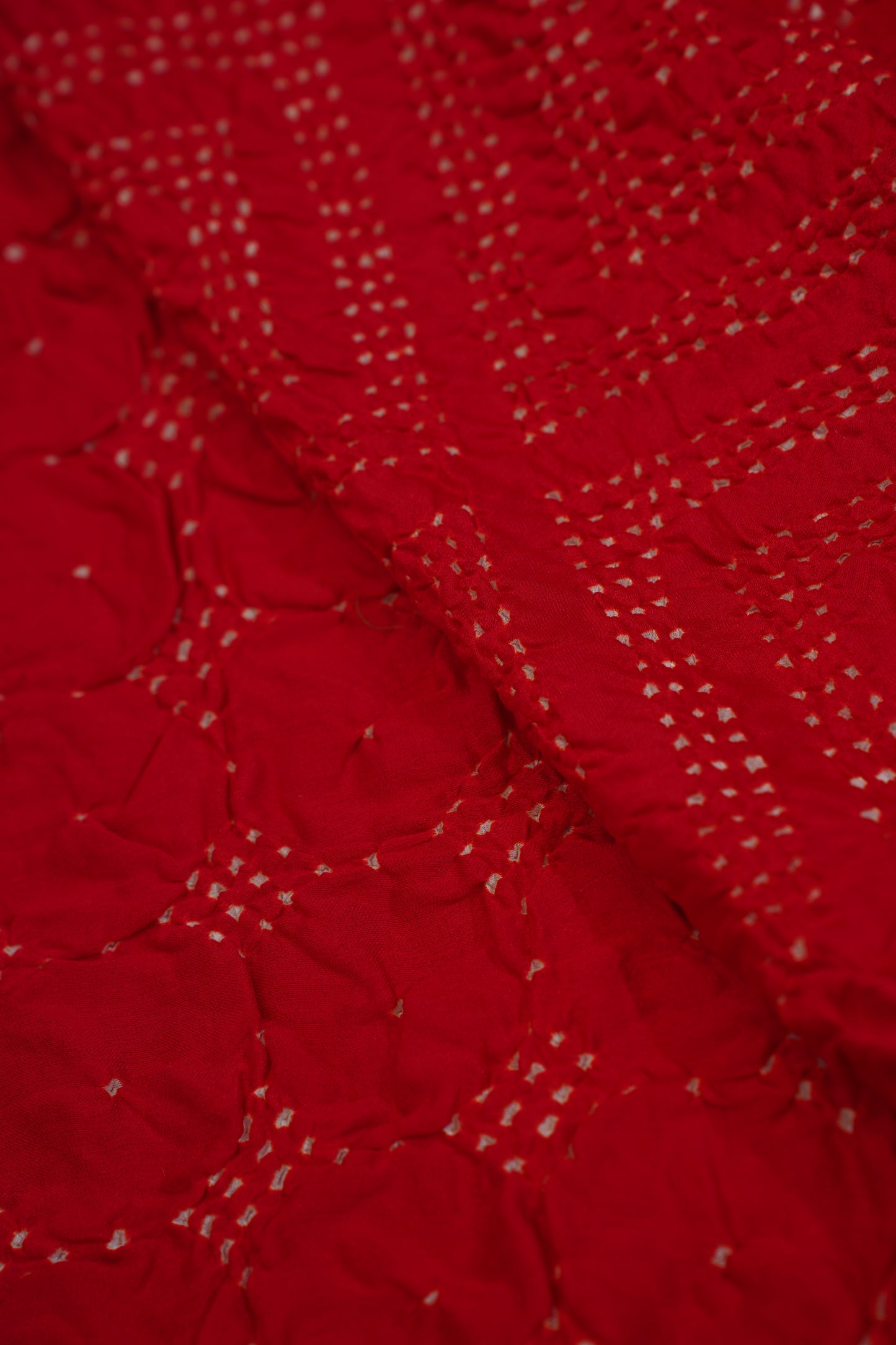 Red Pure Gajji Bandhej Banarasi Handloom Saree