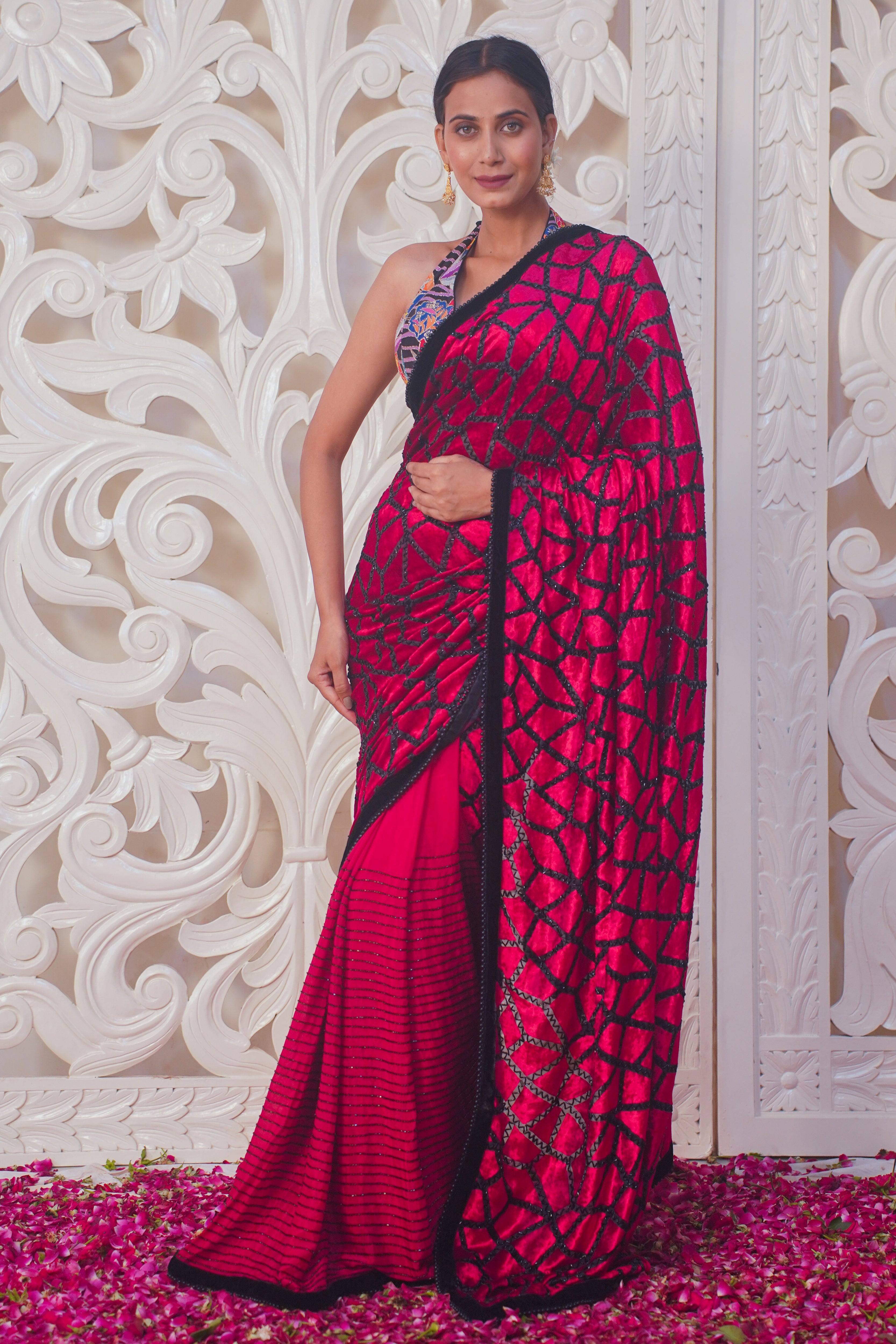 "WAAH BANARAS 010" Red Pure Designer Silk Saree