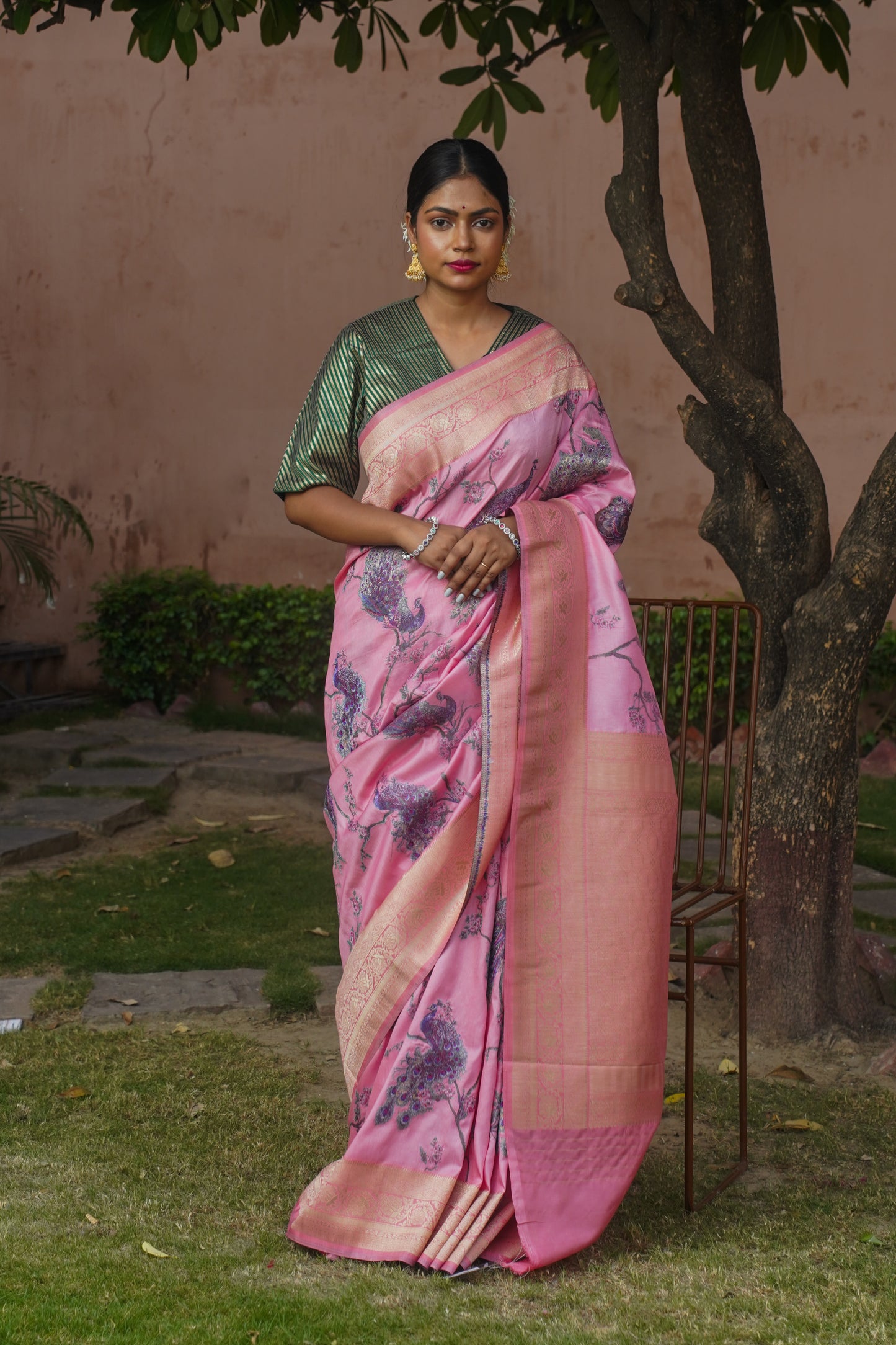 Baby Pink Pure Soft Silk Banarasi Handwoven Saree