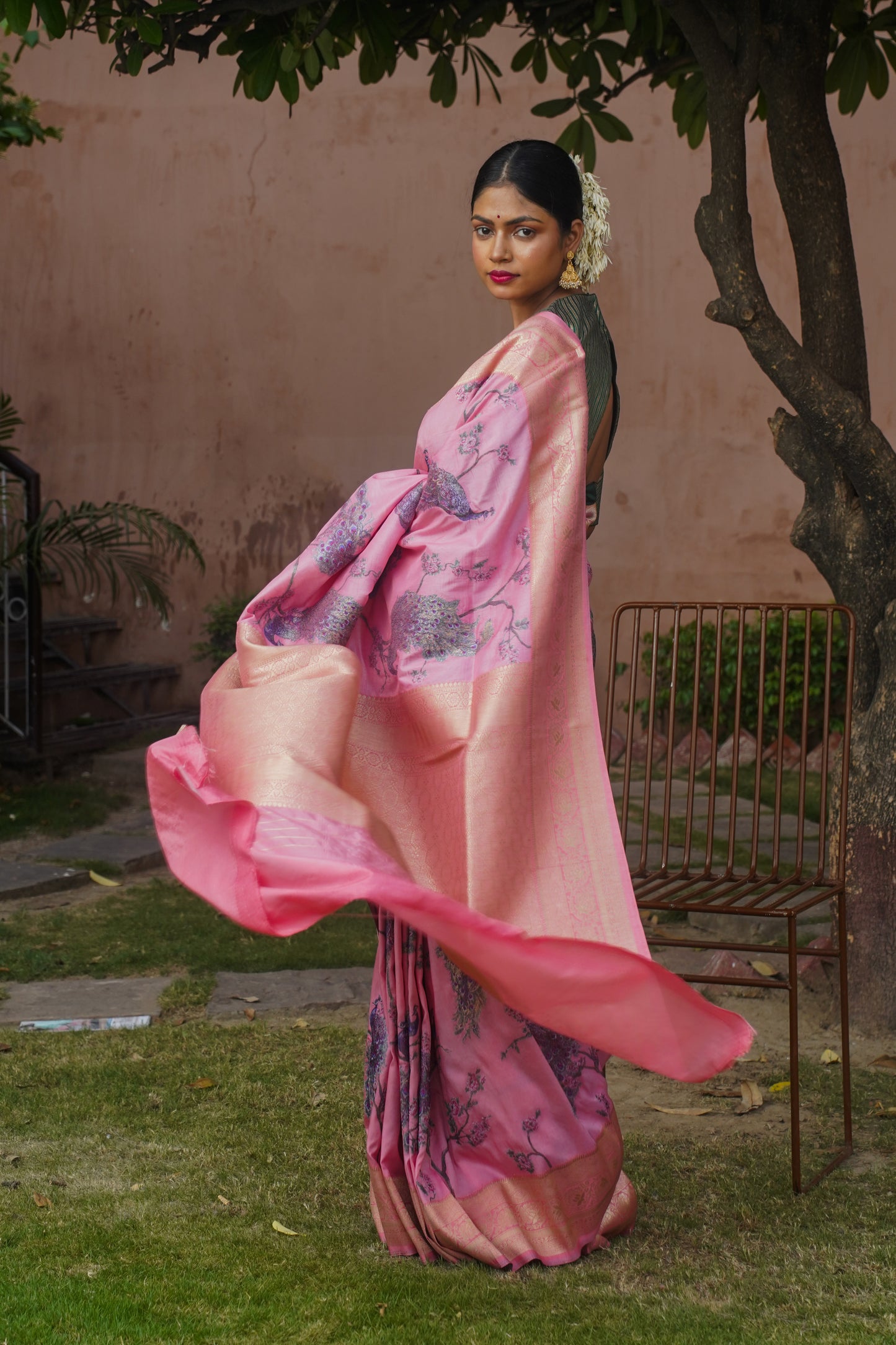 Baby Pink Pure Soft Silk Banarasi Handwoven Saree