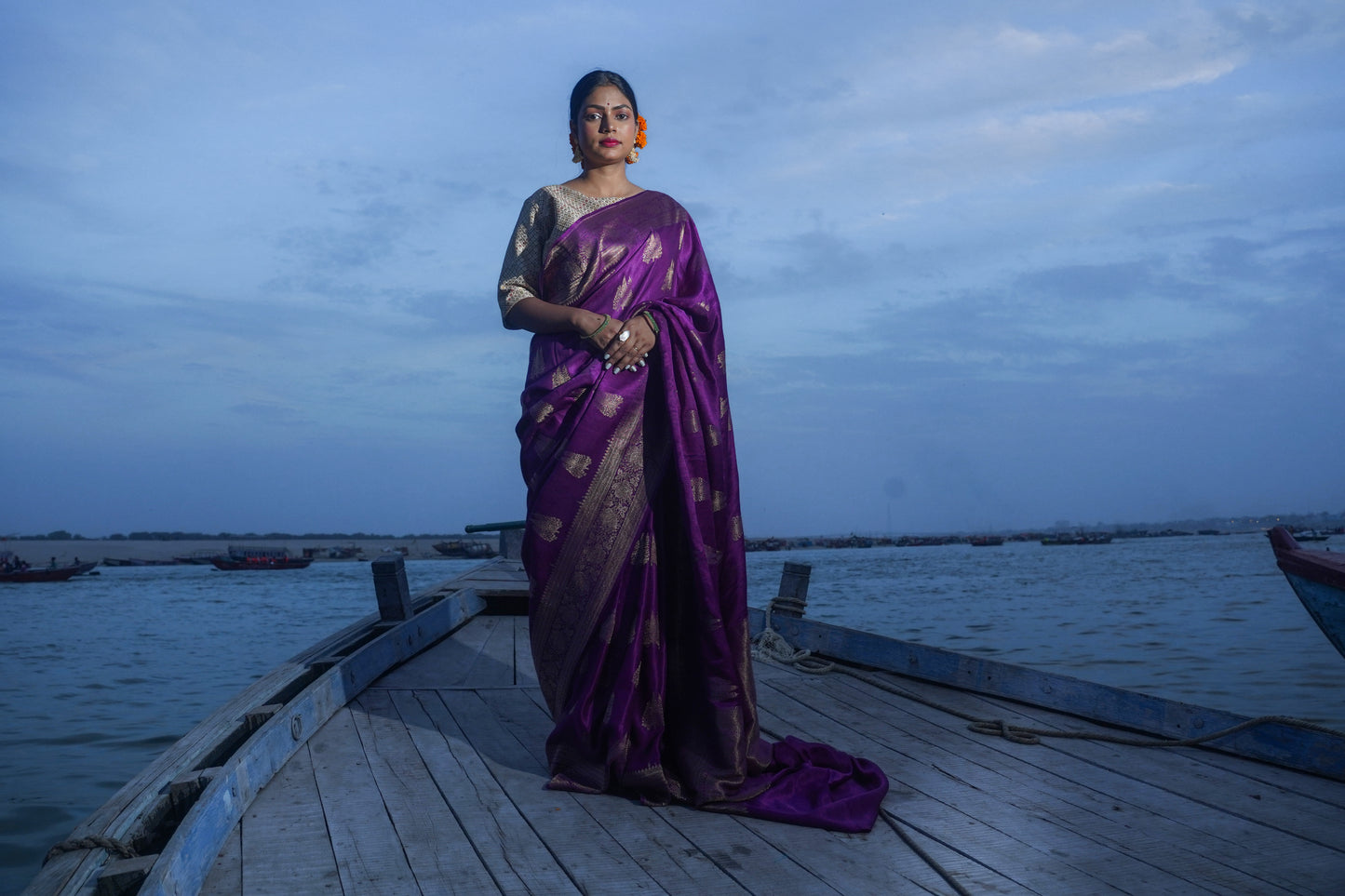 Handwoven Banarasi masaru silk Saree with kadwa boota