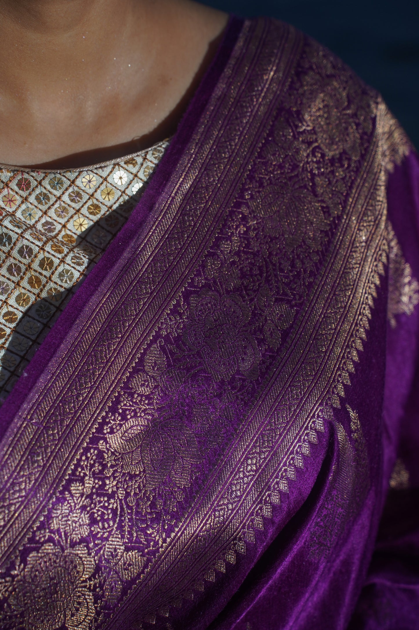 Handwoven Banarasi masaru silk Saree with kadwa boota