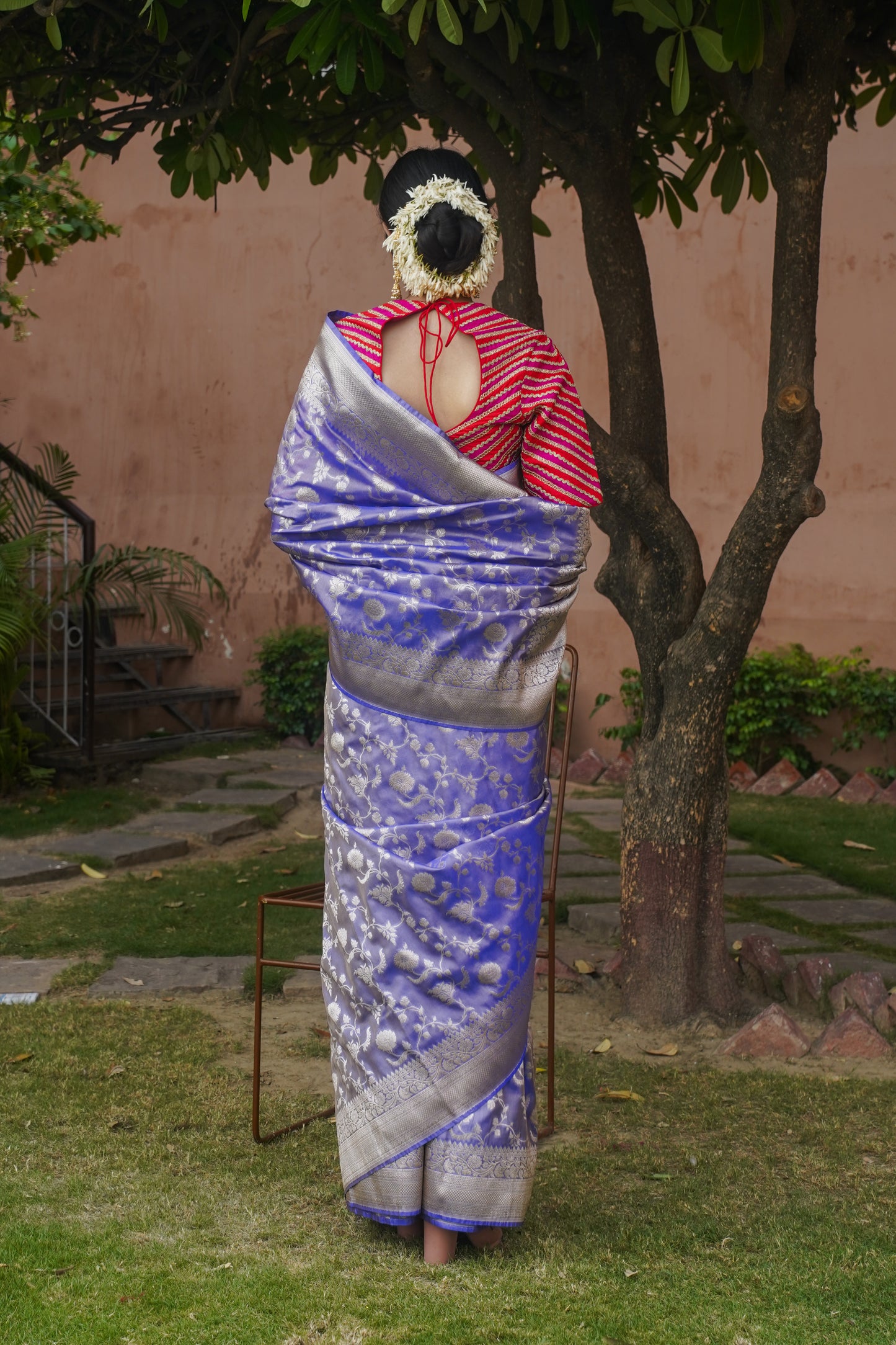 Lavender Pure Tissue Katan Silk Banarasi Handloom Saree