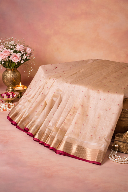 "UTSAV BANARAS 220" Banarasi Chiku Tusser Saree