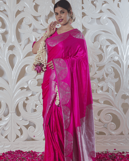 Pink Pure Banarasi Saree