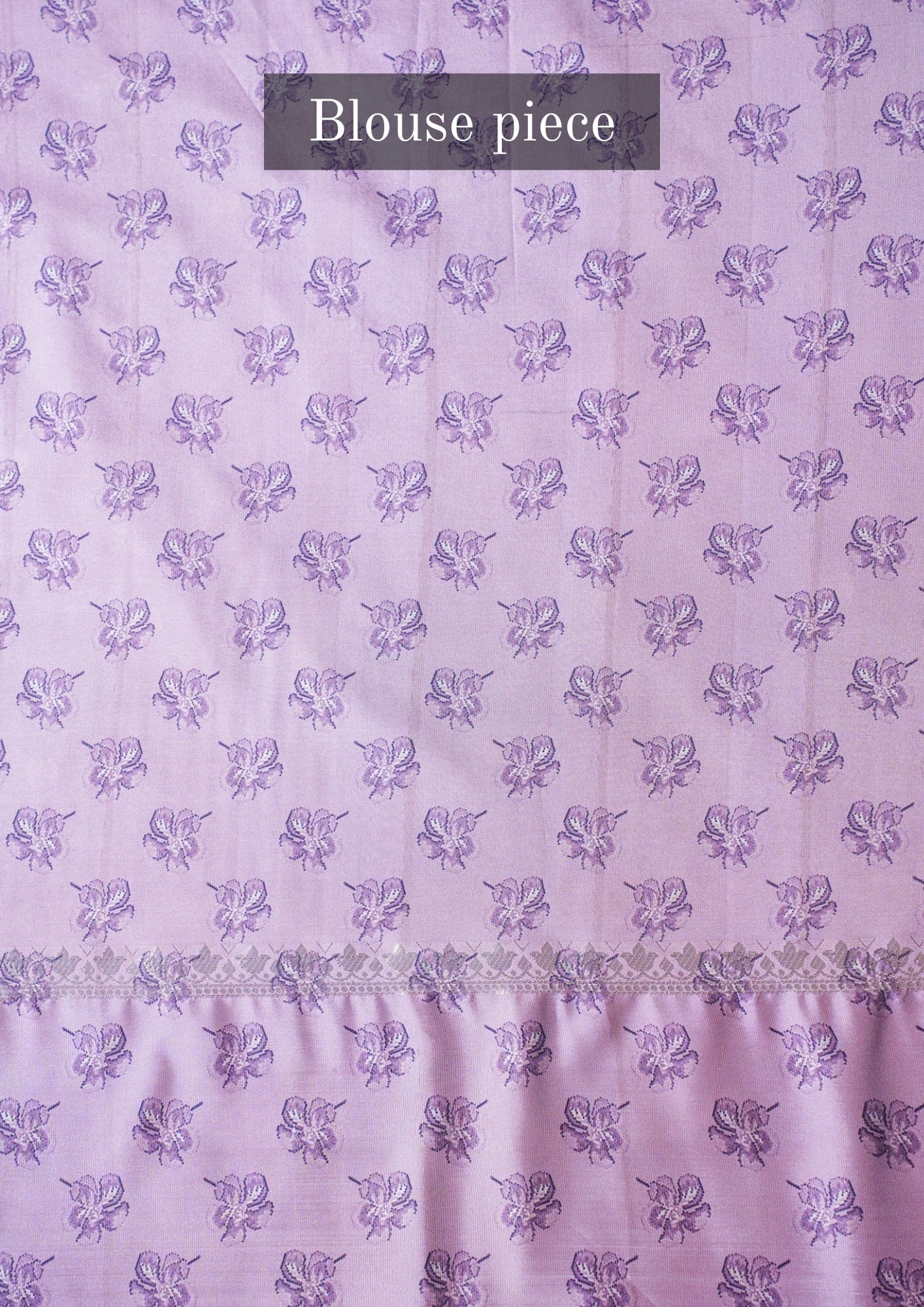 "UTSAV BANARAS 241" Banarasi Vintage Floral Block Print Soft Silk Saree