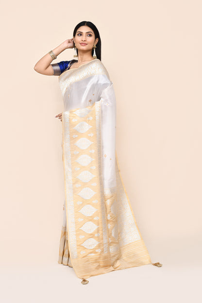 "VIRASAT 181" Pure Banarasi Tissue Silk Saree With Kadwa Weaving