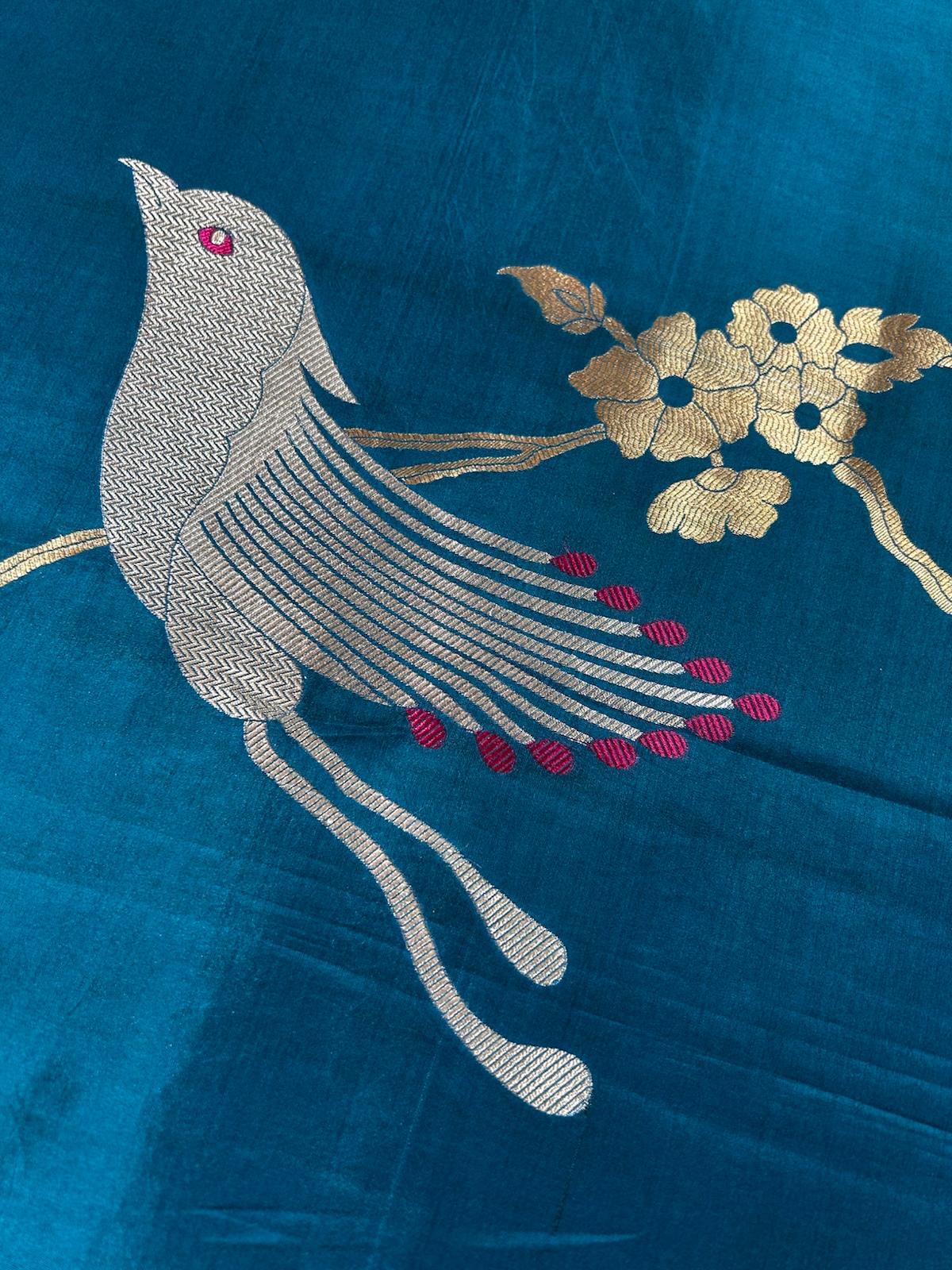 VIRASAT 320: Pure Silk Banarasi Saree with Zari