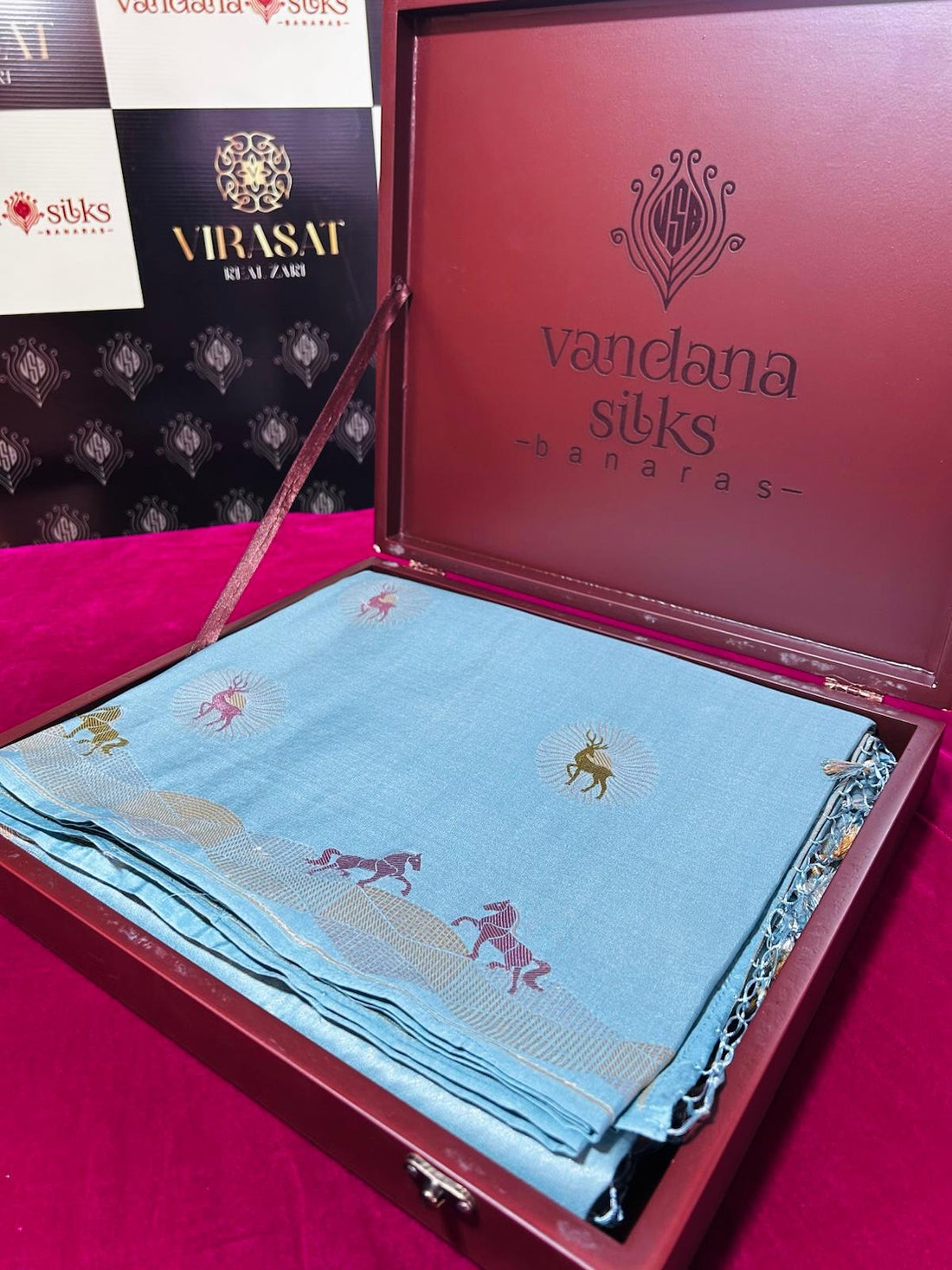 VIRASAT 319: Pure Banarasi Handloom Silk Brocade Saree - Heritage of Centuries