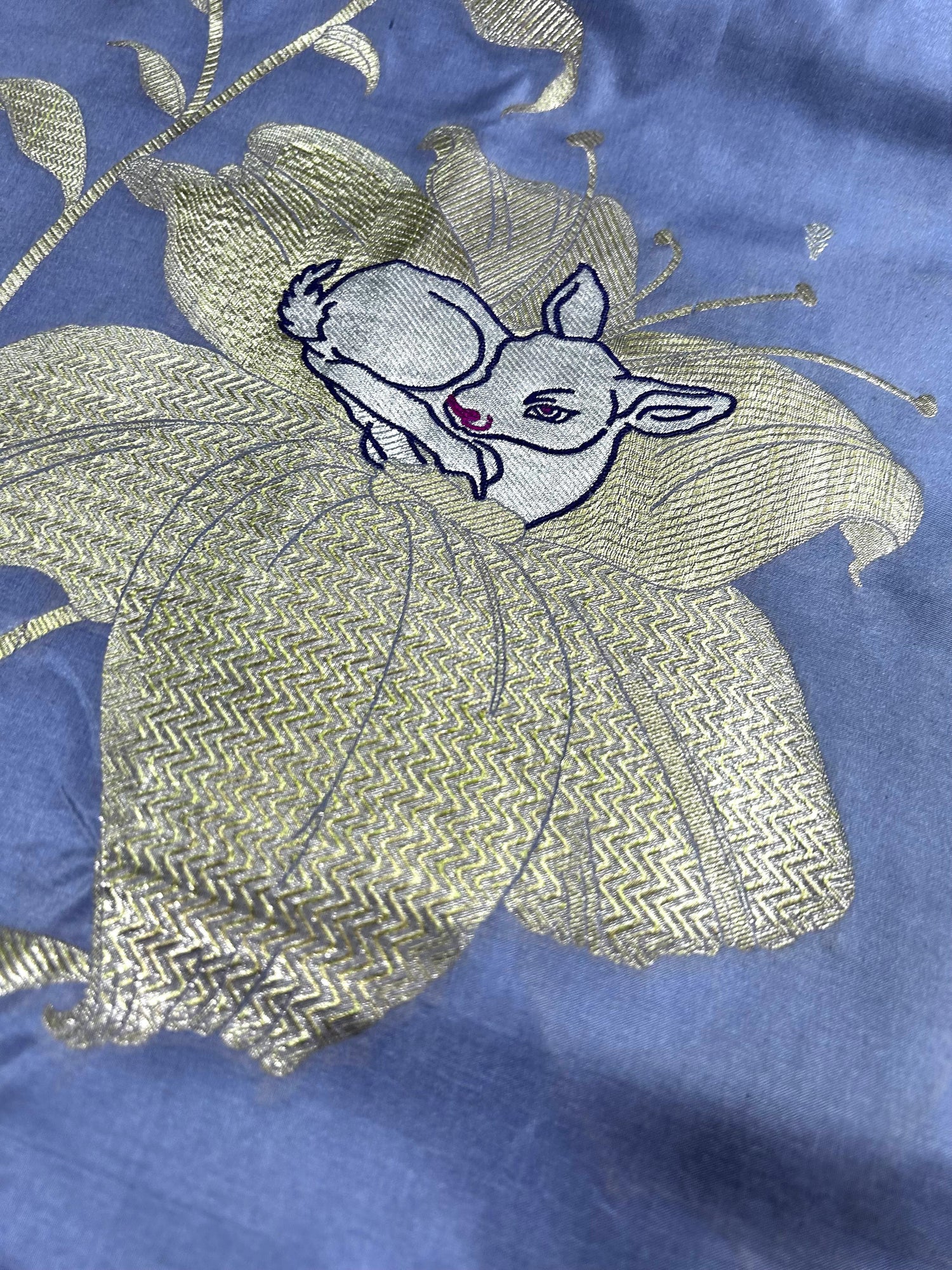 VIRASAT 318: Pure Banarasi Handloom Saree In Grey