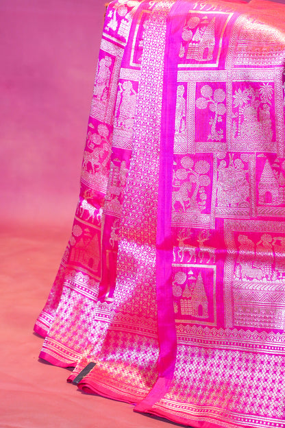 "Virasat 271" Banarasi Uppada Silk With Brocade Traible Motive Saree