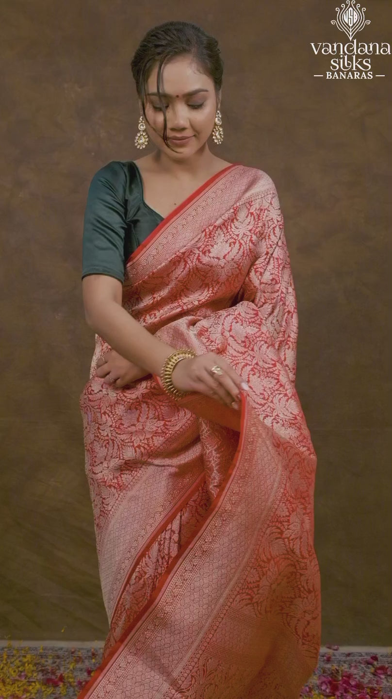 VIRASAT 017 : Pure Banarasi Handloom Silk Brocade Saree